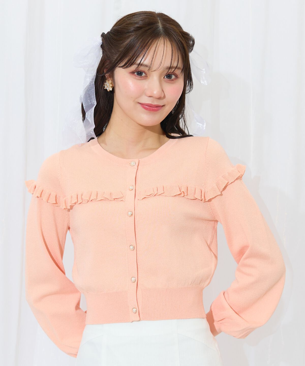 WILLSELECTION「フリルデザインニットカーディガン」|カーディガン|