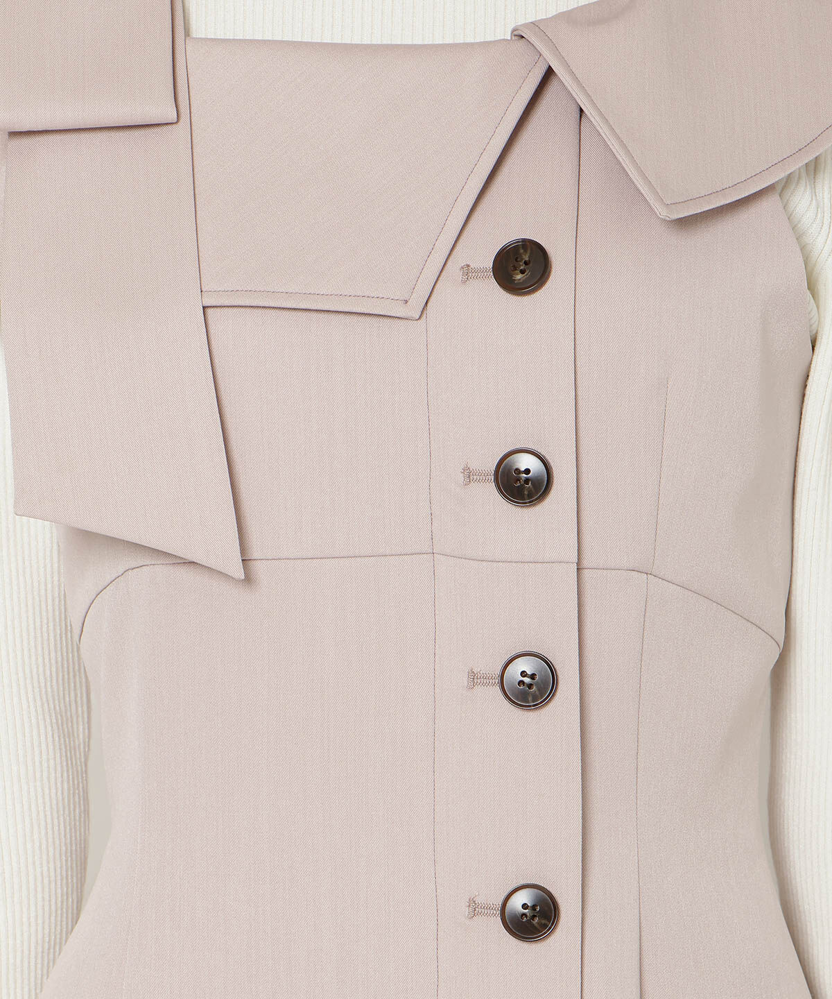 WILLSELECTION「アシンメトリーリボンショルダーワンピース」|ワンピース|