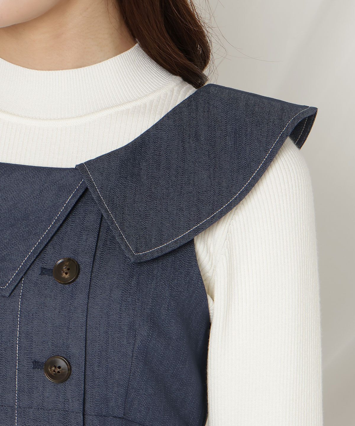 WILLSELECTION「アシンメトリーリボンショルダーワンピース」|ワンピース|