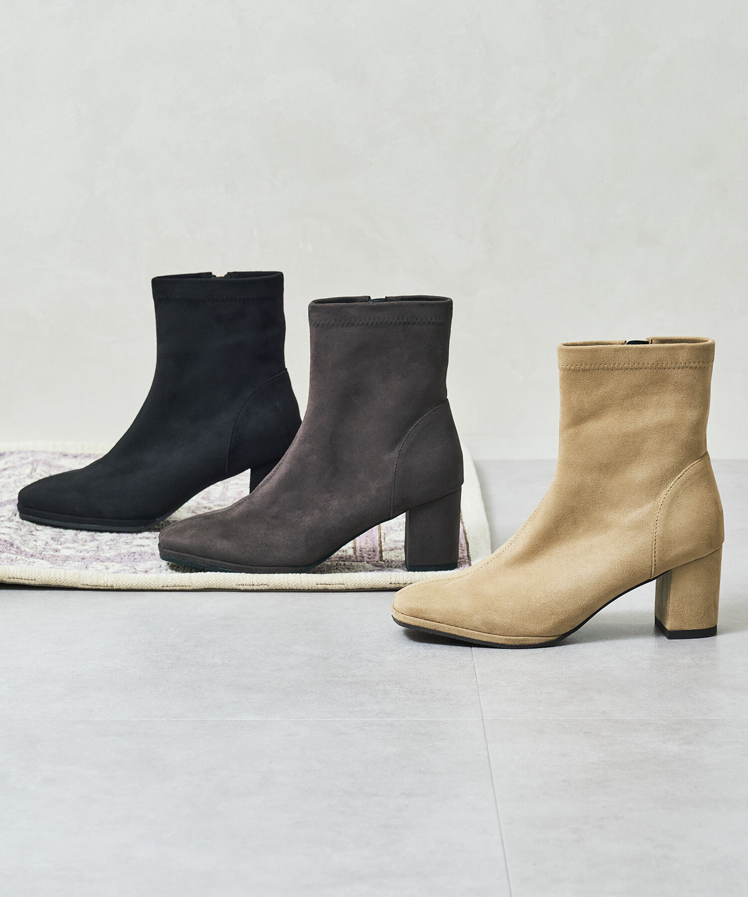 ORiental TRaffic「スエードストレッチヒールブーツ/51420」|ショートブーツ|