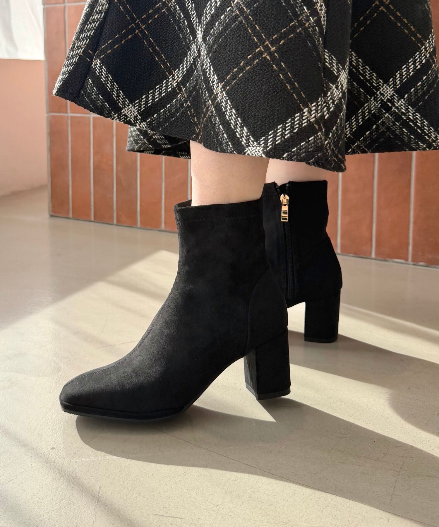 ORiental TRaffic「スエードストレッチヒールブーツ/51420」|ショートブーツ|