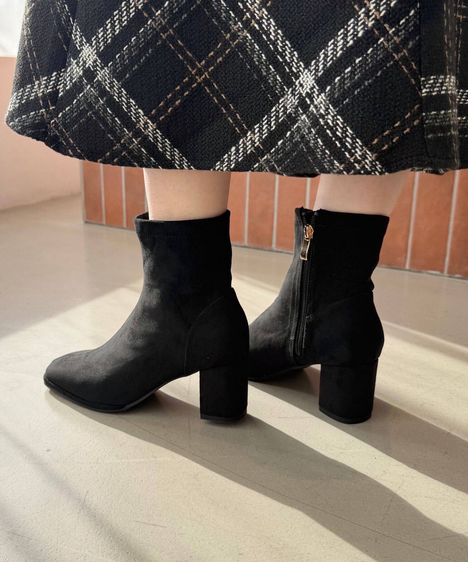 ORiental TRaffic「スエードストレッチヒールブーツ/51420」|ショートブーツ|