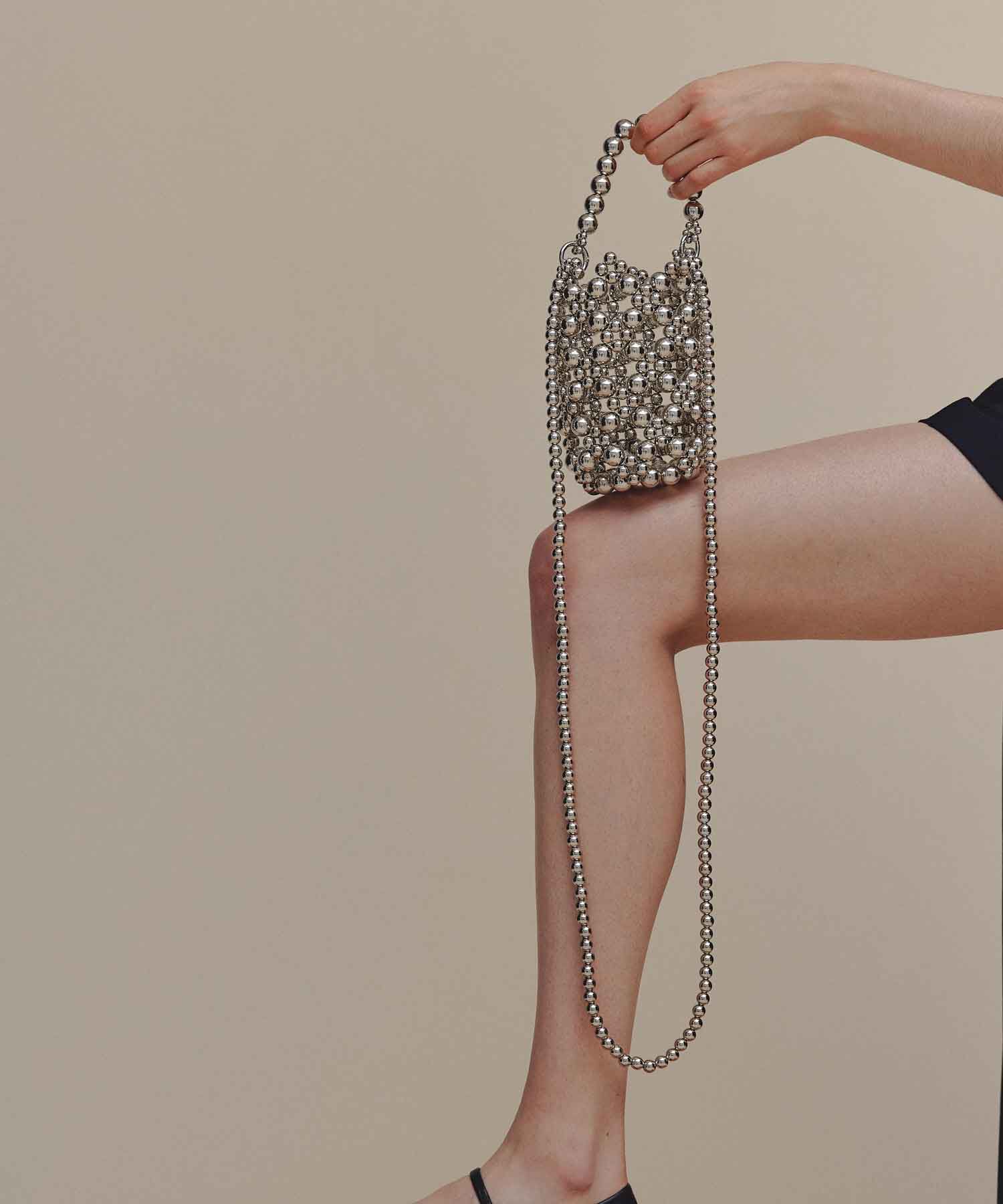 TOPKAPI TREASURE「【TREASURE TOPKAPI】ボールビーズ ミニ ショルダー バッグ オーガンジー巾着ポーチ付き」|ショルダー・メッセンジャー|