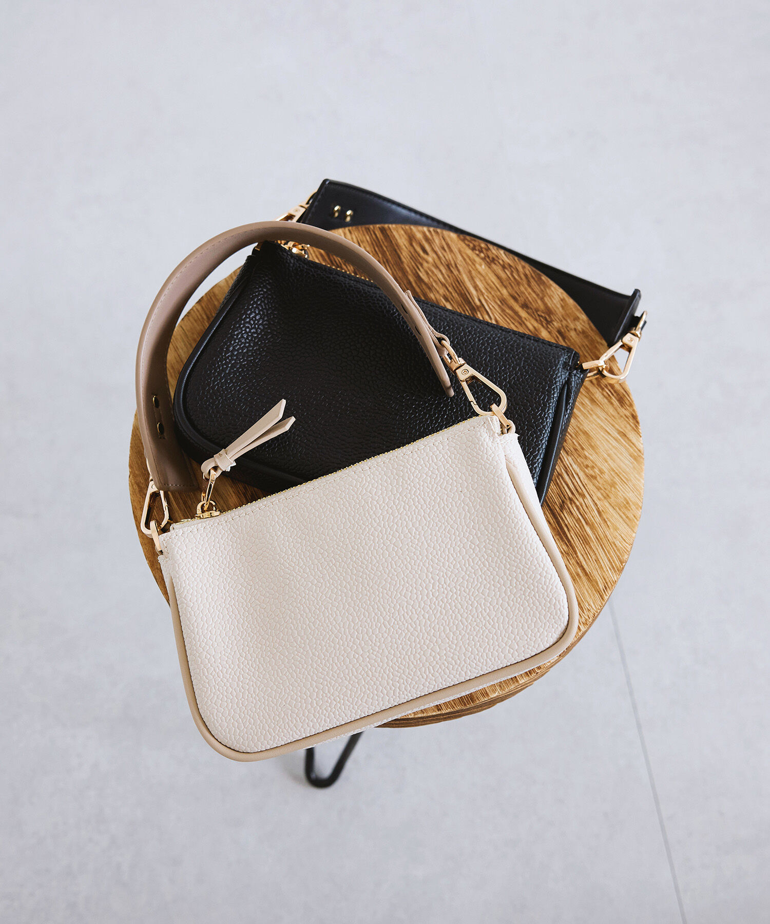 TOPKAPI BREATH「【Breath TOPKAPI】【TOPKAPI &times; 藤本美貴さんコラボ】スコッチグレイン サブバッグ付きミニバッグ/撥水」|トートバッグ|