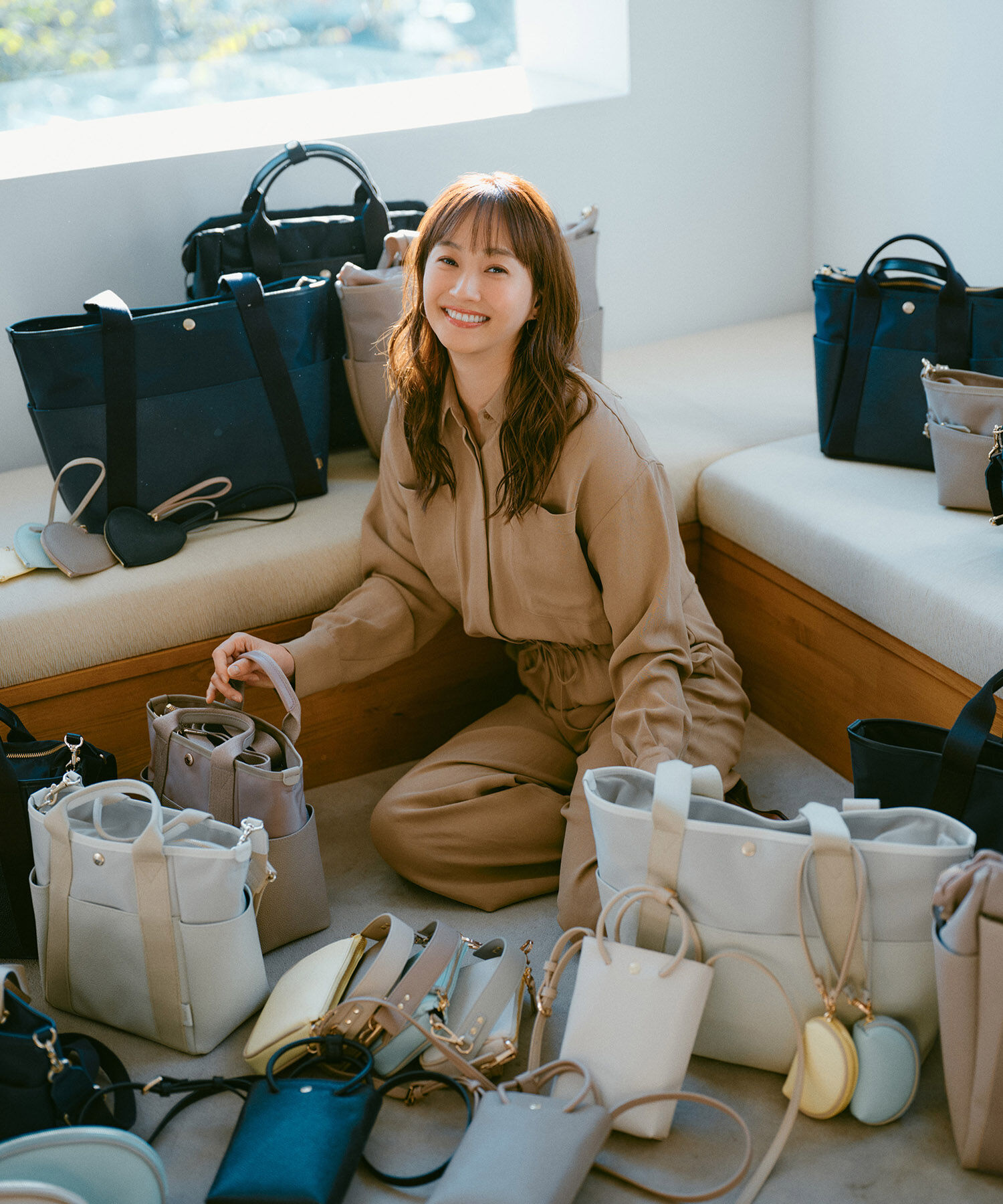 TOPKAPI BREATH「【Breath TOPKAPI】【TOPKAPI &times; 藤本美貴さんコラボ】スコッチグレイン サブバッグ付きミニバッグ/撥水」|トートバッグ|