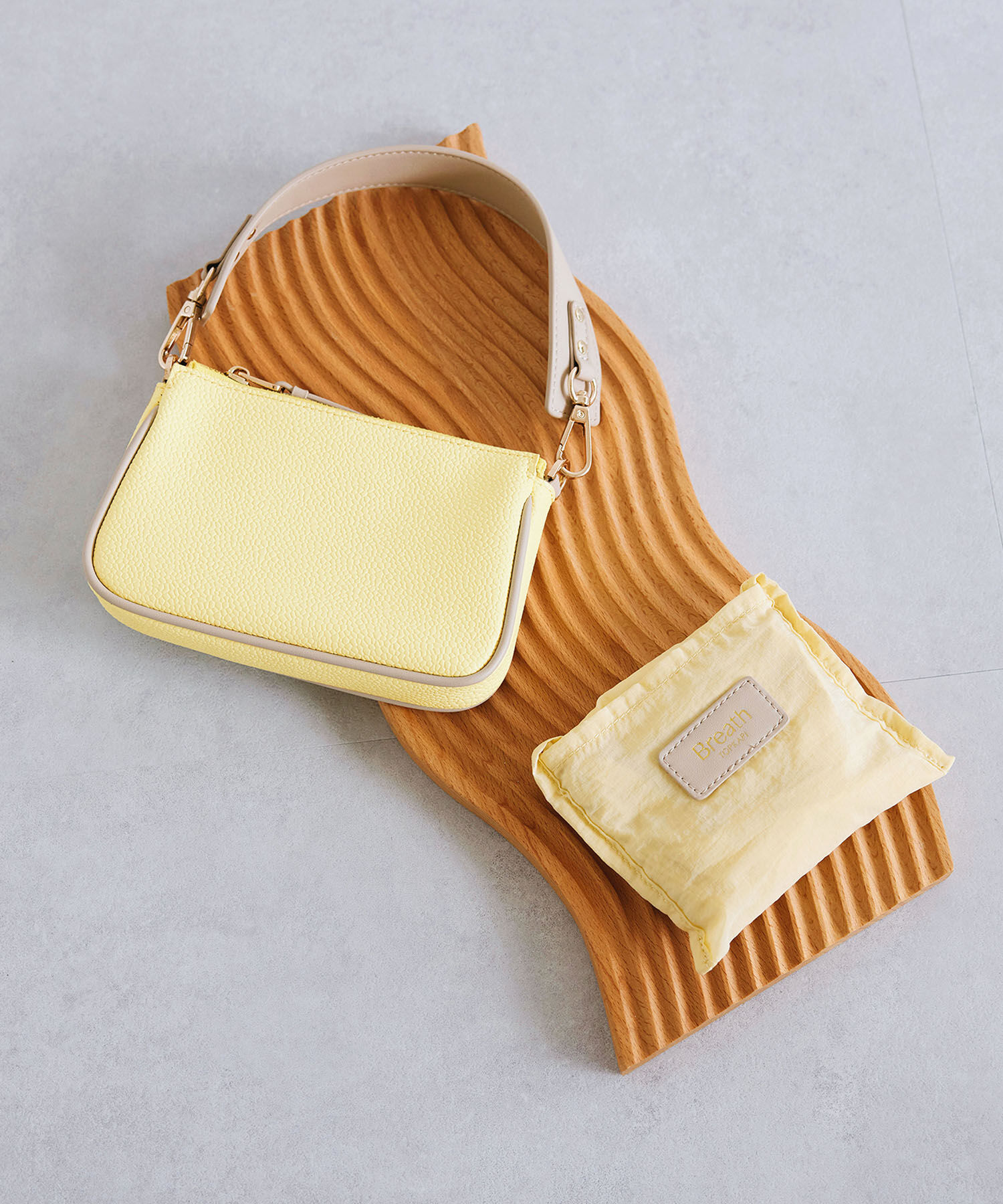 TOPKAPI BREATH「【Breath TOPKAPI】【TOPKAPI &times; 藤本美貴さんコラボ】スコッチグレイン サブバッグ付きミニバッグ/撥水」|トートバッグ|