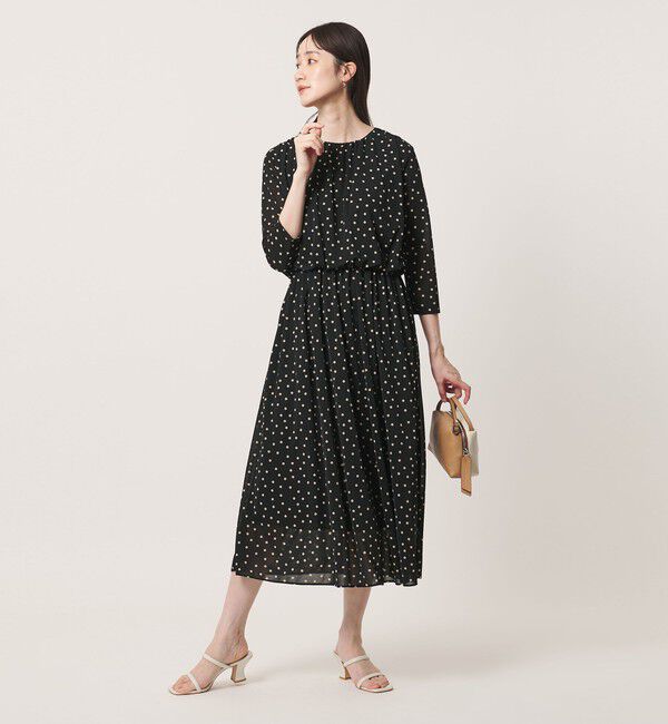 UNITED ARROWS「ギャザー ドレープ ワンピース ‐ウォッシャブル‐」|ワンピース|