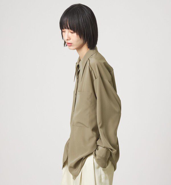 EMMEL REFINES「＜EMMEL REFINES＞EM ハシゴレース トロミシャツ」|シャツ・ブラウス|