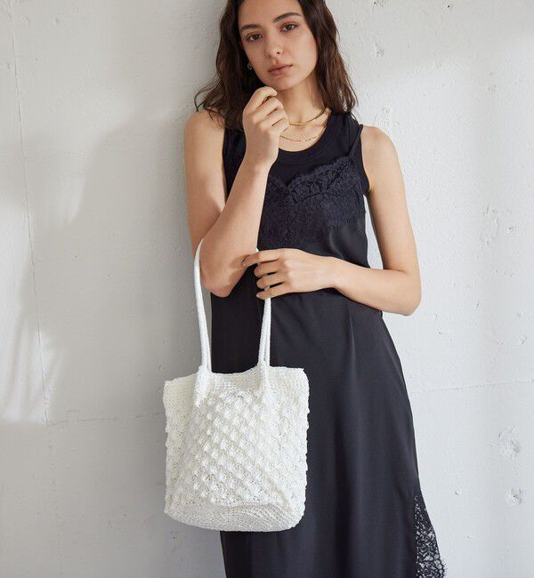 UNITED ARROWS green label relaxing「メタリックヤーンレーシー トートバッグ / ショルダーバッグ」|ショルダー・メッセンジャー|