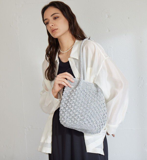 UNITED ARROWS green label relaxing「メタリックヤーンレーシー トートバッグ / ショルダーバッグ」|ショルダー・メッセンジャー|