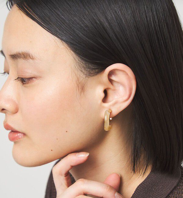 UNITED ARROWS green label relaxing「マーブル イヤリング」|イヤリング|