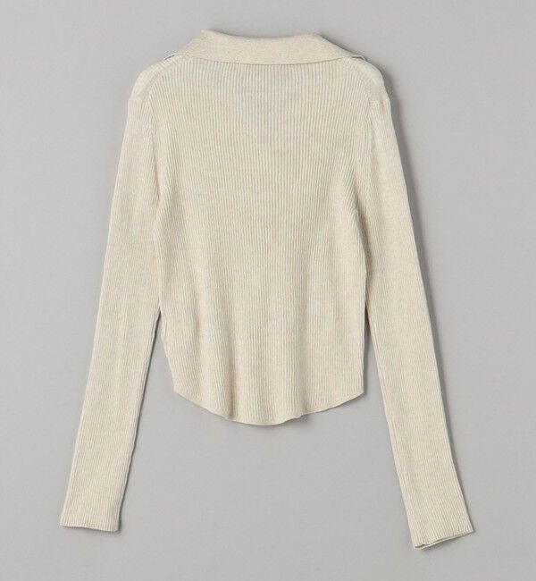 BEAUTY&YOUTH UNITED ARROWS「コットンリブ オープンカラーニット ウォッシャブル」|ニット・セーター|