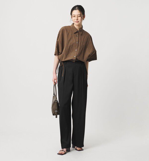 BEAUTY&YOUTH UNITED ARROWS「ポリエステル ドレープ 2タック ワイドパンツ ウォッシャブル」|チノ|