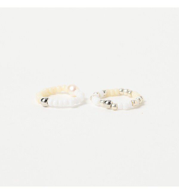 BEAMSBOY「淡水パール &times; ビーズ リング 2P」|その他|