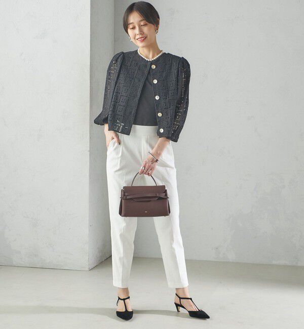 SHIPS for women「〈手洗い可能〉Broche スクエア レース 2WAY ブラウス」|シャツ・ブラウス|