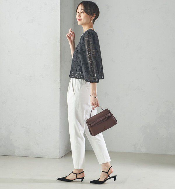 SHIPS for women「〈手洗い可能〉Broche スクエア レース 2WAY ブラウス」|シャツ・ブラウス|