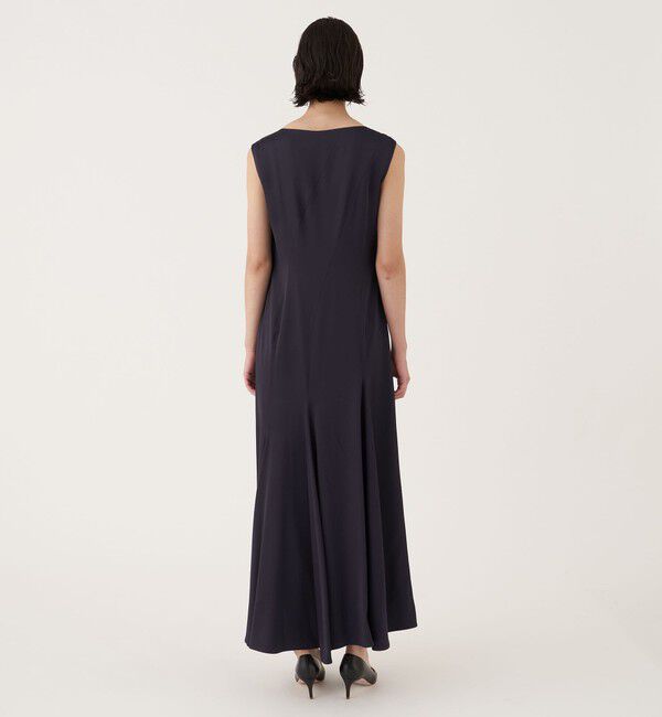 DES PRES「グロッシーサテン シームフレアワンピース」|ワンピース|