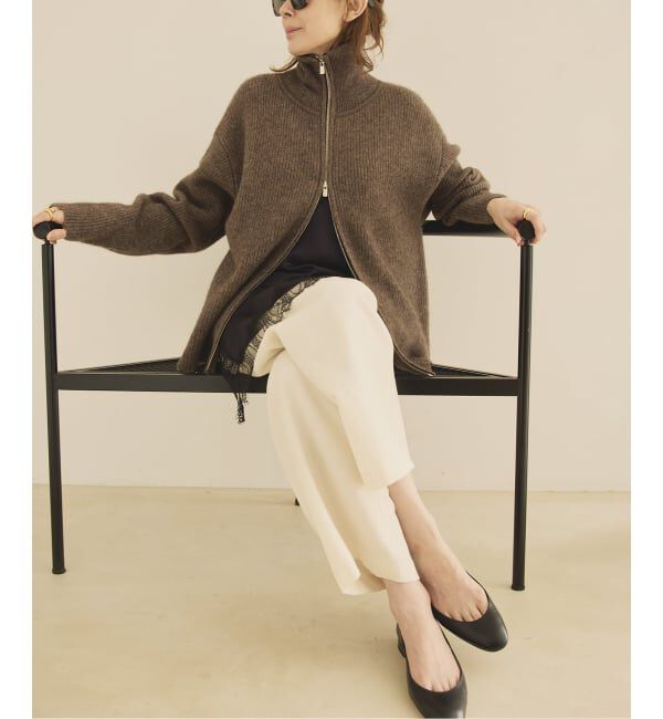 VERMEIL par iena「woolyakmix  knit ZIPカーディガン」|カーディガン|