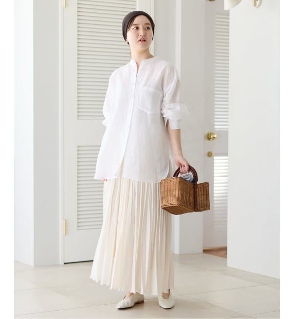 IENA「シアーメッシュプリーツスカート」|スカート|