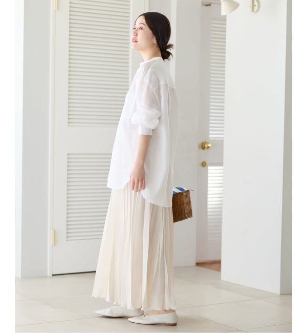 IENA「シアーメッシュプリーツスカート」|スカート|