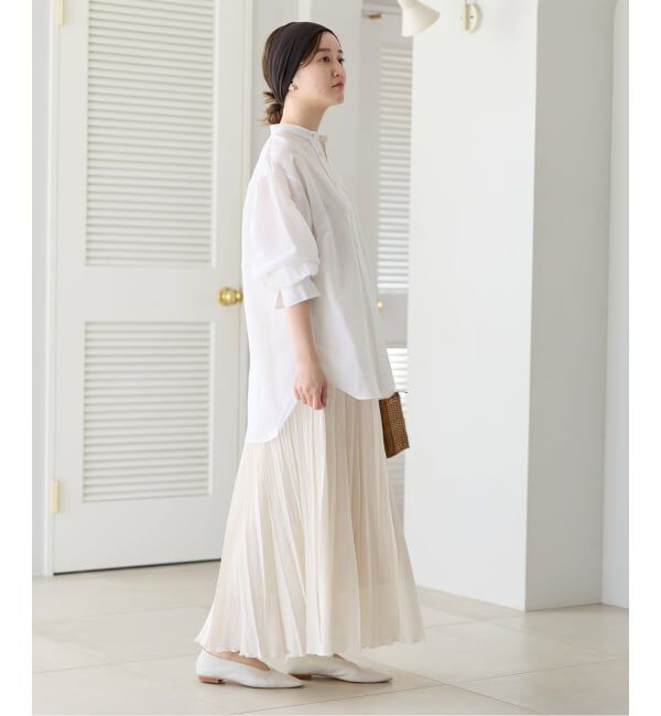 IENA「シアーメッシュプリーツスカート」|スカート|