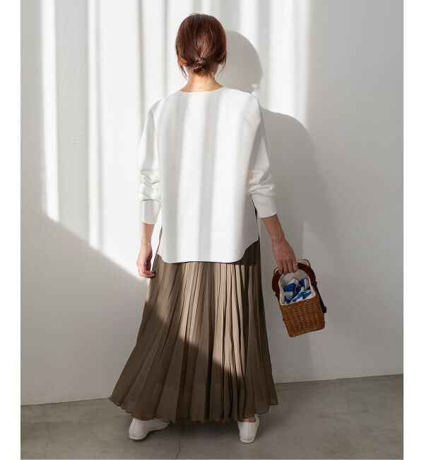 IENA「シアーメッシュプリーツスカート」|スカート|