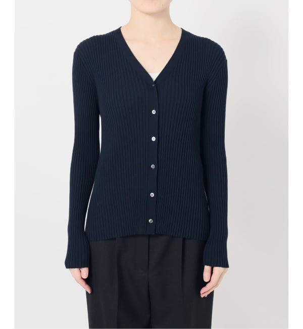 VERMEIL par iena「《WEB限定/追加》イタリア糸 RIB Vネックカーディガン」|カーディガン|