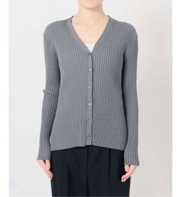 VERMEIL par iena「《WEB限定/追加》イタリア糸 RIB Vネックカーディガン」|カーディガン|