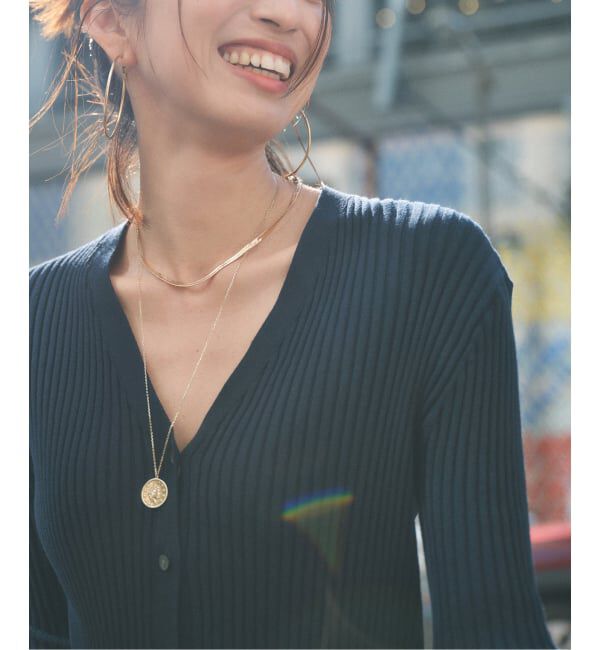 VERMEIL par iena「《WEB限定/追加》イタリア糸 RIB Vネックカーディガン」|カーディガン|