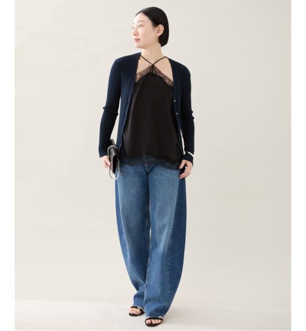 VERMEIL par iena「《WEB限定/追加》イタリア糸 RIB Vネックカーディガン」|カーディガン|