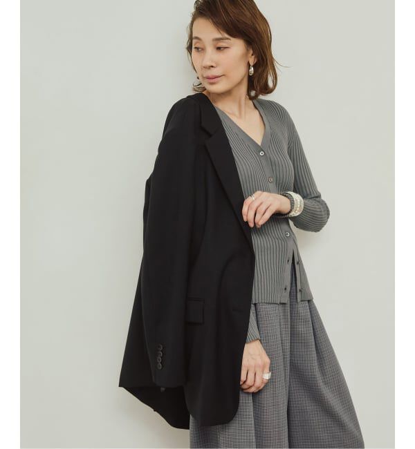 VERMEIL par iena「《WEB限定/追加》イタリア糸 RIB Vネックカーディガン」|カーディガン|