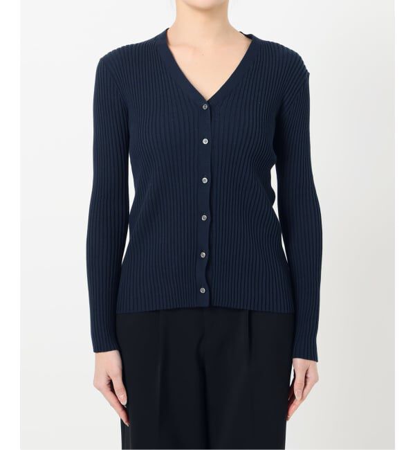 VERMEIL par iena「《WEB限定/追加》イタリア糸 RIB Vネックカーディガン」|カーディガン|