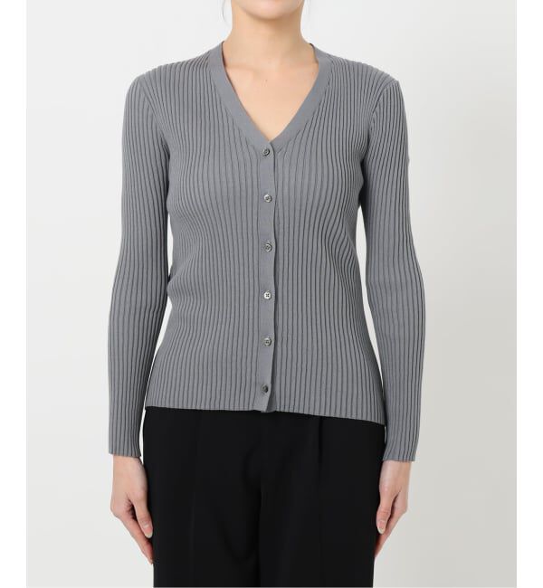 VERMEIL par iena「《WEB限定/追加》イタリア糸 RIB Vネックカーディガン」|カーディガン|