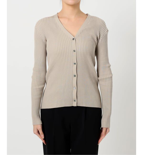 VERMEIL par iena「《WEB限定/追加》イタリア糸 RIB Vネックカーディガン」|カーディガン|