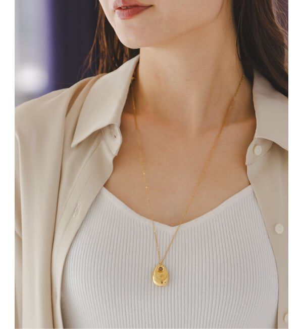NOBLE「PETIT MOMENTS/プティモーメント Oval Charm Necklace」|ネックレス|