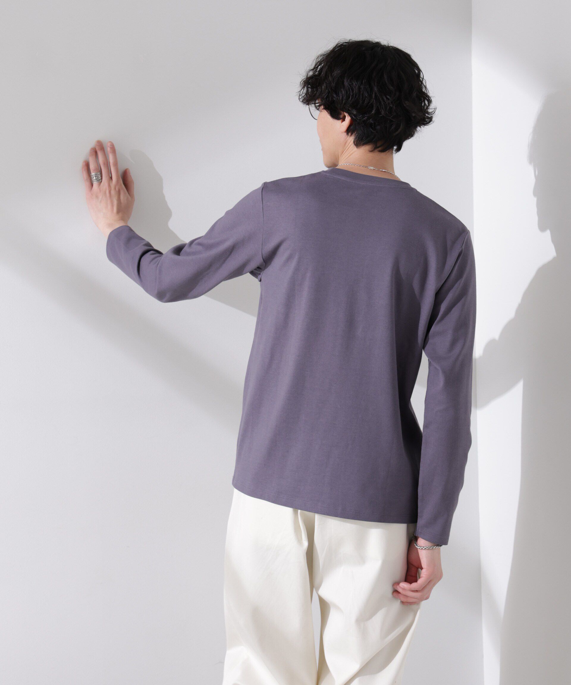 nano･universe「Anti Soaked(R)汗染み防止 クルーネックTシャツ 長袖」|Tシャツ・カットソー|