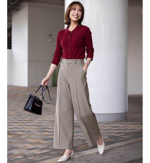 ANY SIS「ビューティサーモ2WAYストレッチ ワイドパンツ」|その他|