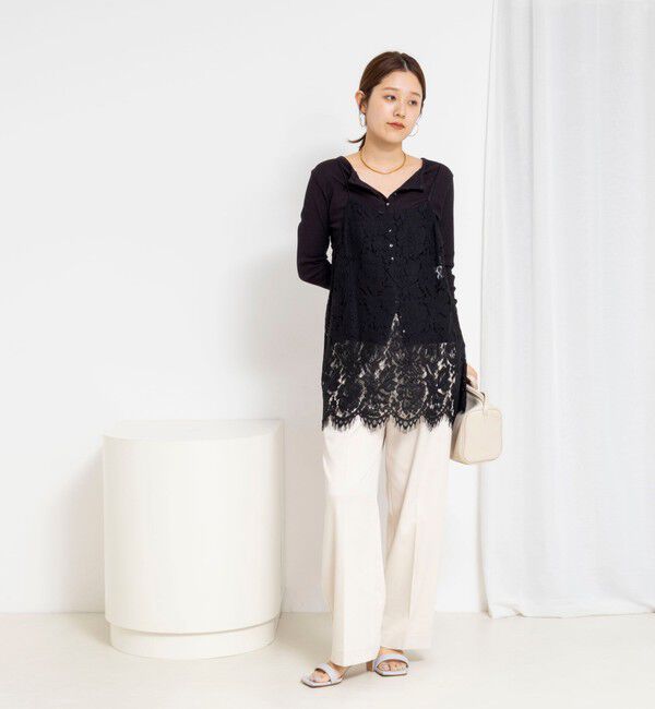 NOLLEY'S「《セットアップ対応》ウォッシャブルジョーゼットタックパンツ」|その他|