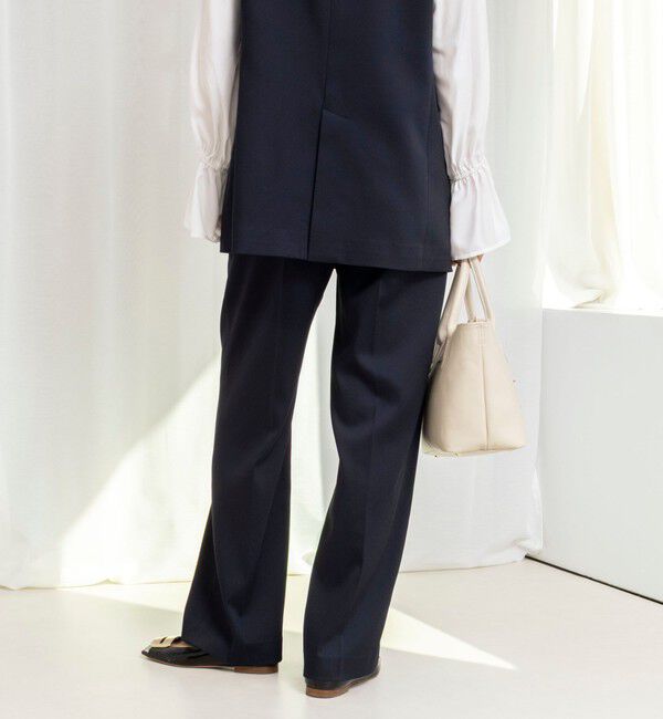 NOLLEY'S「《セットアップ対応》ウォッシャブルジョーゼットタックパンツ」|その他|