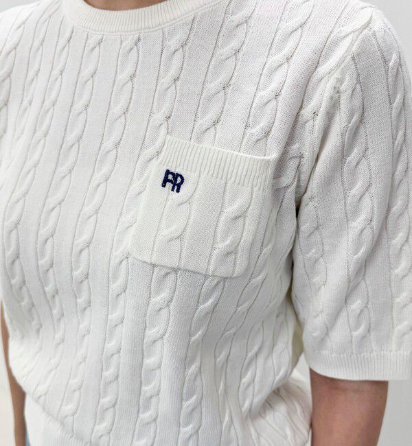 fredy emue「FR刺繍ケーブル柄ポケ付きプルオーバー」|ニット・セーター|