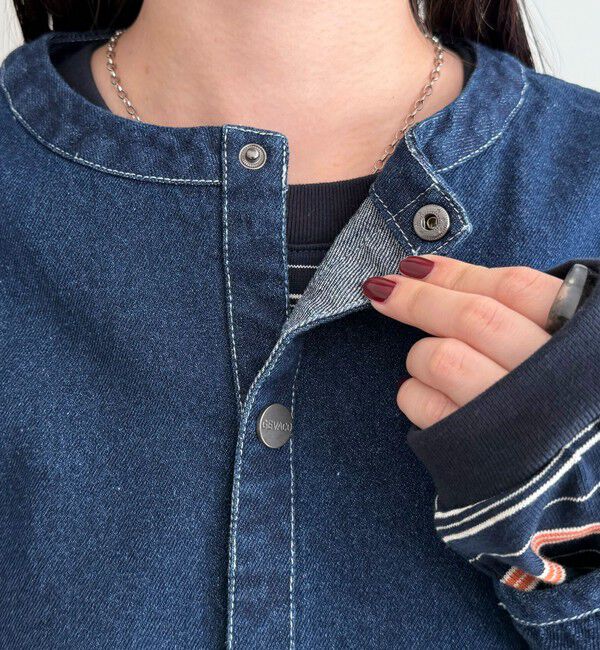 fredy emue「【GEVACO/ゲバコ】ノーカラーデニムジャケット」|デニムジャケット|