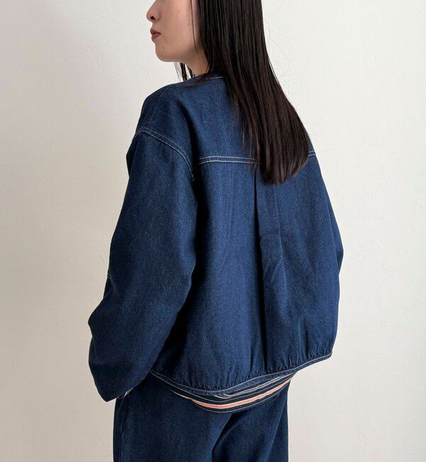 fredy emue「【GEVACO/ゲバコ】ノーカラーデニムジャケット」|デニムジャケット|