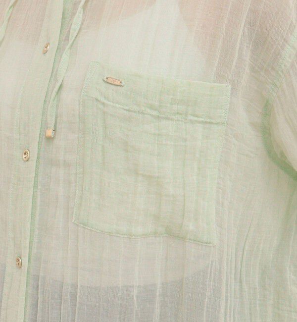 fredy emue「リネン混楊柳フーディシャツ」|シャツ・ブラウス|
