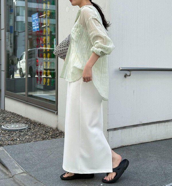 fredy emue「リネン混楊柳フーディシャツ」|シャツ・ブラウス|