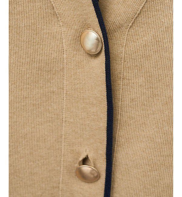 SALON adam et rope'「【WEB限定】メタルボタンスウェットライクラインカーディガン 2［新色追加］」|カーディガン|