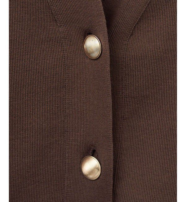 SALON adam et rope'「【WEB限定】メタルボタンスウェットライクラインカーディガン 2［新色追加］」|カーディガン|