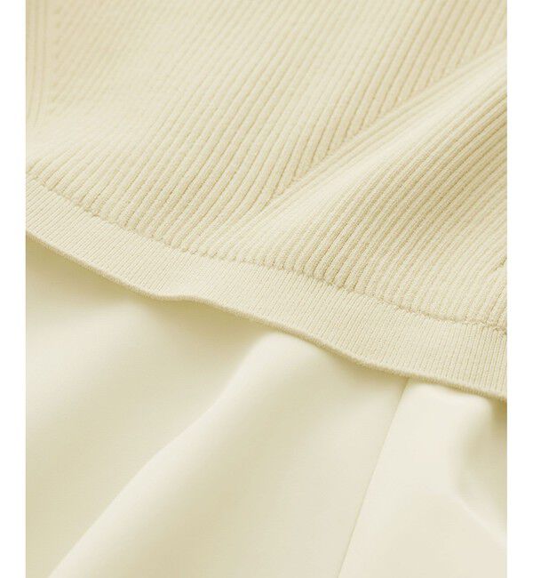 ADAM ET ROPE'「【サステナブル】・【オケージョン】・【洗える】ペプラムコンビニットプルオーバー」|ニット・セーター|