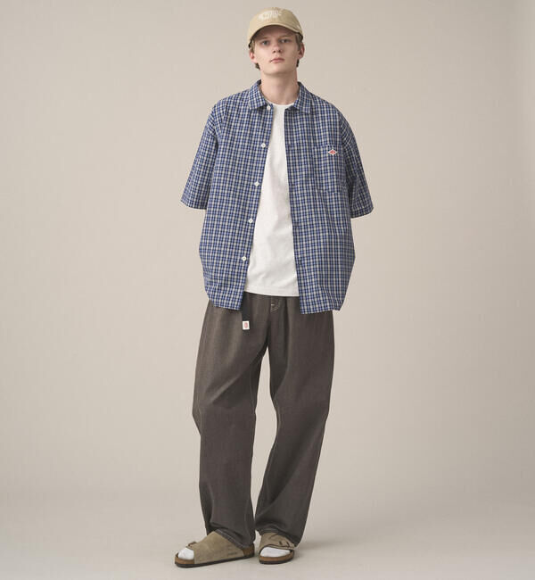 DANTON「DANTON | カラーデニム ベルトイージーパンツ MEN」|デニム|