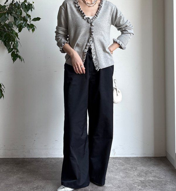  「【WEB限定】ニットフリルカーディガン」|カーディガン|