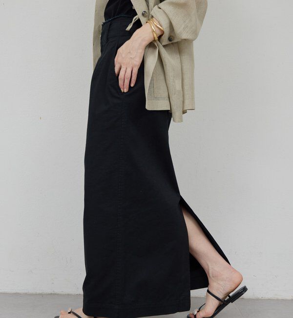  「【CHIKAコラボサイズ】チノストレッチスカート」|スカート|